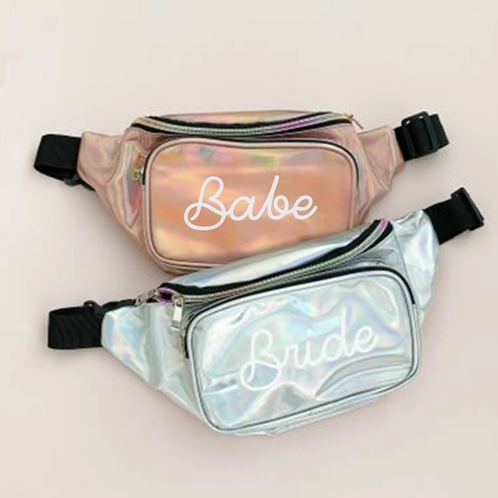 Custom fanny packs: lovely personalized bachelorette gifts