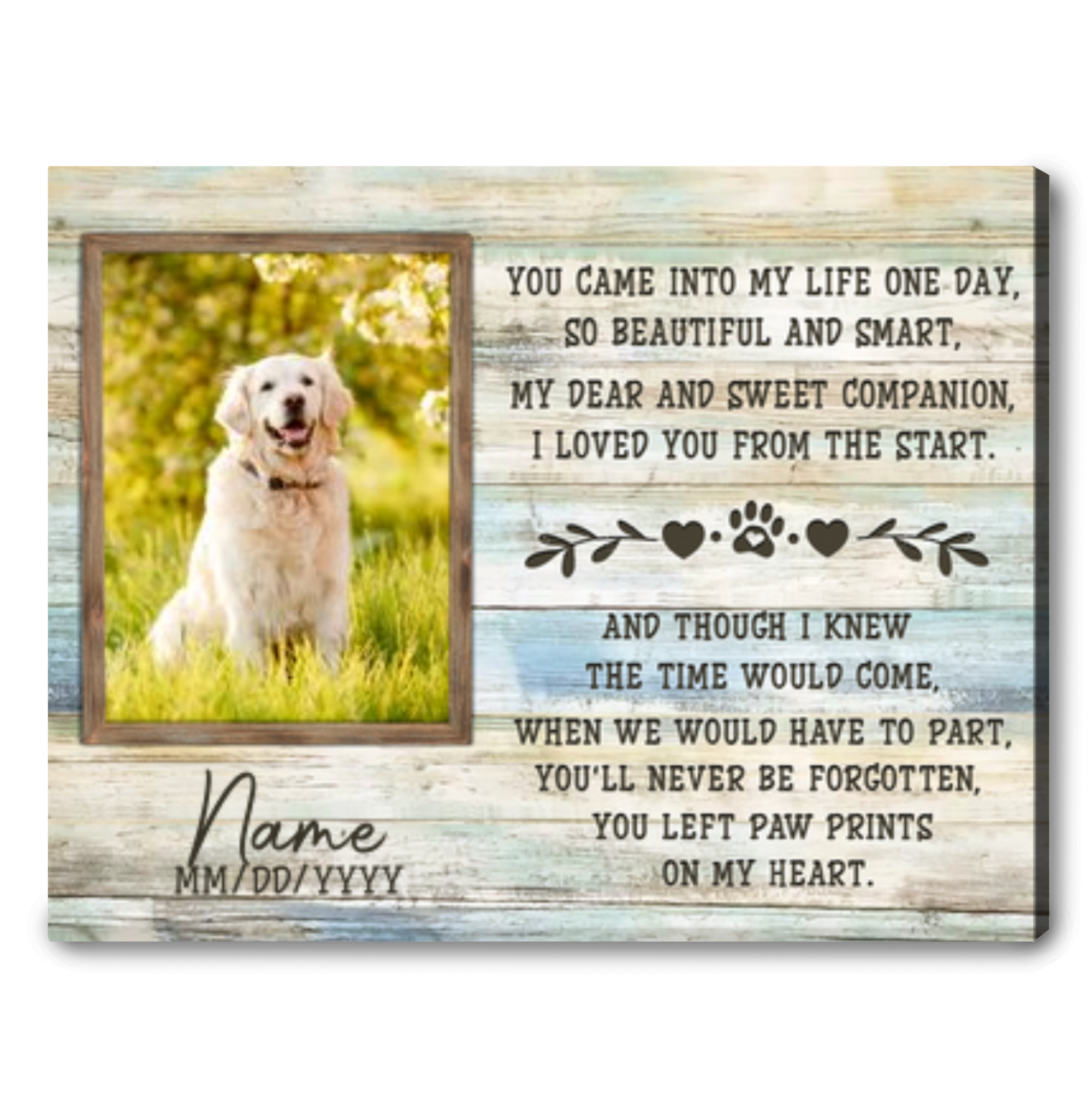 dog memorial keepsakes personalized pet photo sympathy gift 01