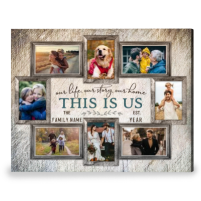 Family Pictures Wall Idea Personalized Family Wall Art Canvas Print