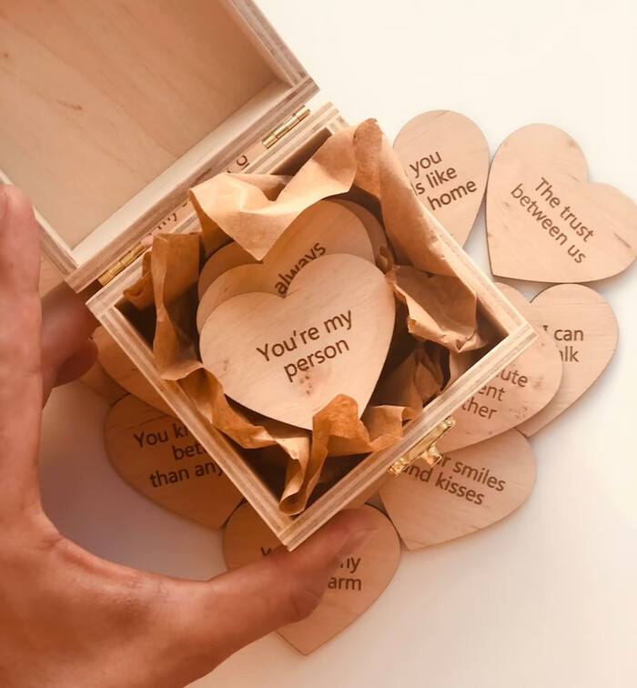 "Why I Love You" Box - engagement gift for him.