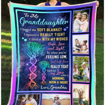 unique gift for granddaughter from grandma personalized blanket with photos 01