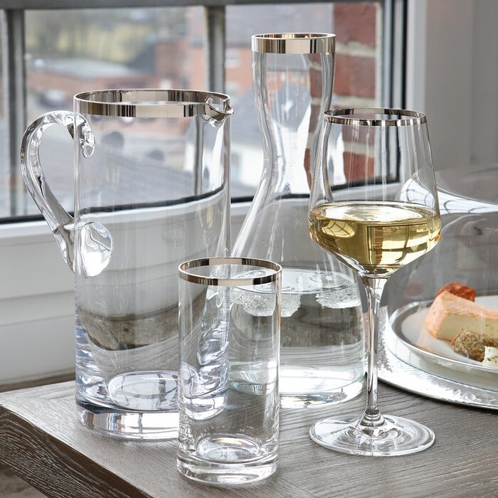 Platinum Jug And Glasses Set - 70th Anniversary Gifts