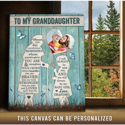 unique gift for granddaughter from grandma print canvas 01