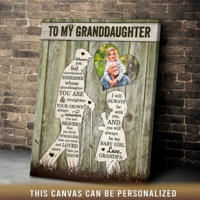 to my beautiful granddaughter from grandpa print canvas 01