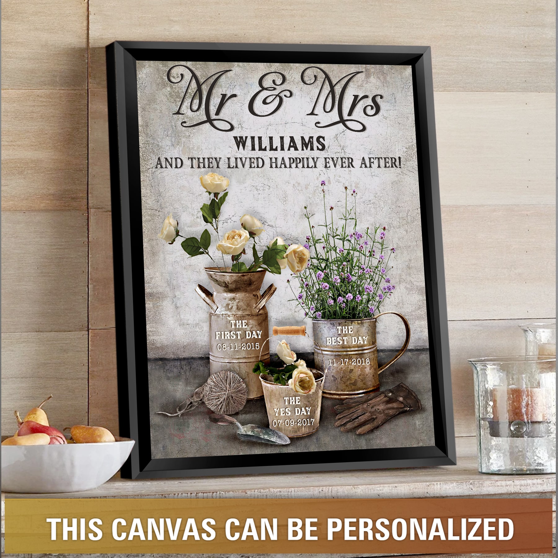 Personalized Wedding Gift For Couple Unique Gift For Newly Married Couple -  Oh Canvas