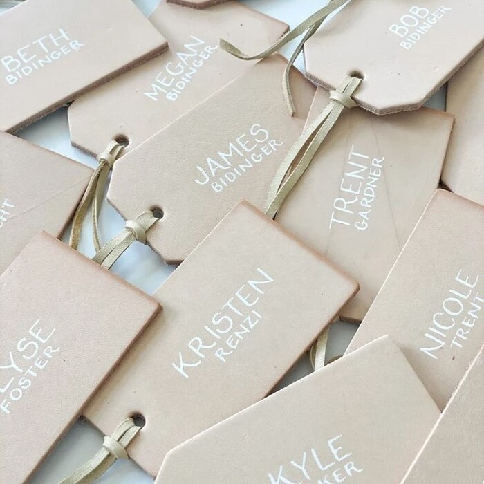 Luggage Tags - Cheap Bridal Shower Favor Ideas