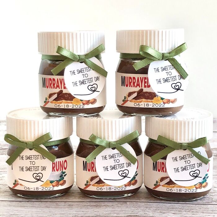 Mini Nutella Jars - Cheap Favors For Bridal Shower