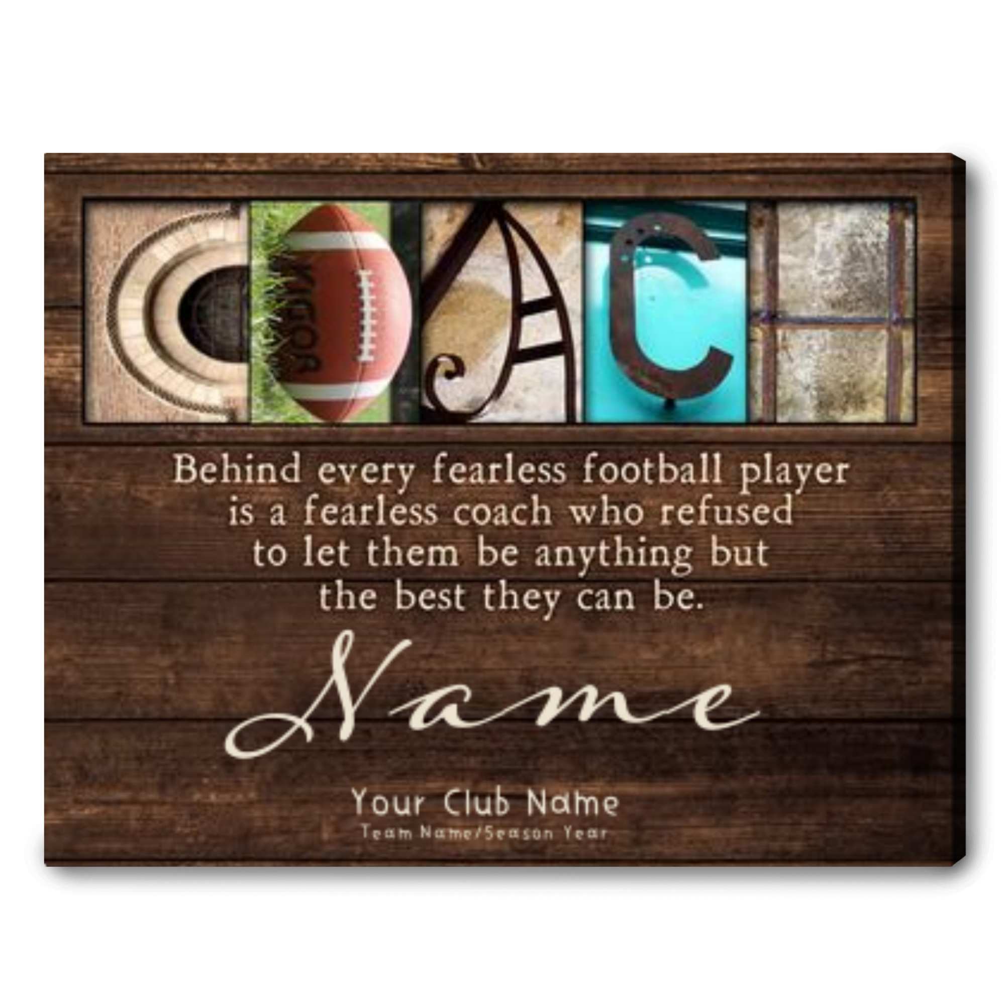 Coach Gifts, Football Coach Gift, American Football Coach Canvas