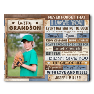 best gift ideas for grandson from grandma print canvas