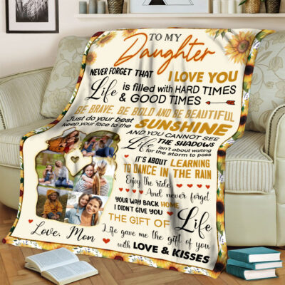 unique gifts for daughter from mother personalized throw blanket 01