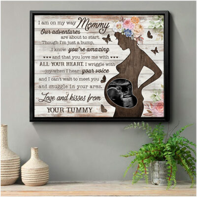 Gift For Mommy To Be Ultrasound Frame Keepsake Pregnant Wife Gift Canvas Print