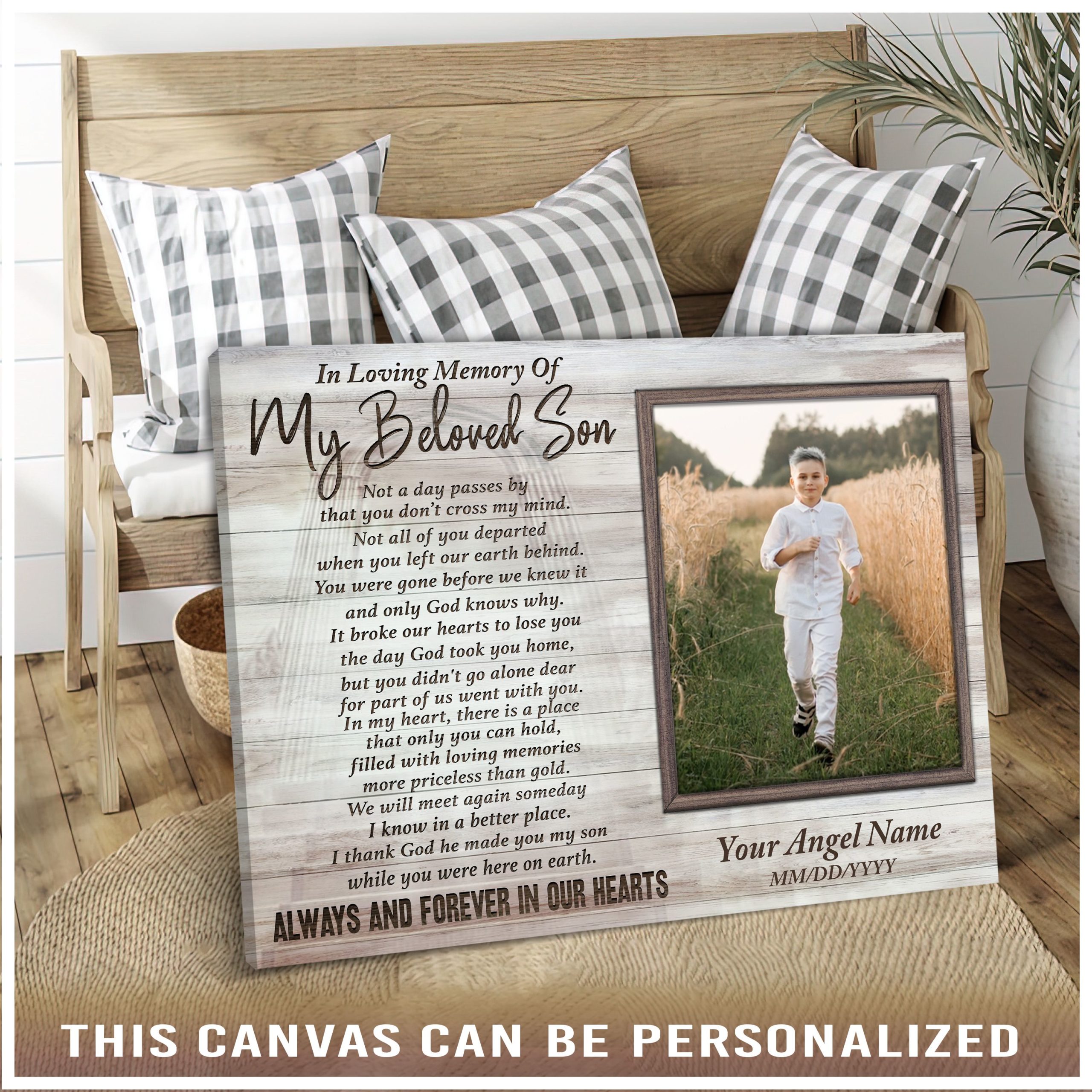 customized memorial gift for loss of son son sympathy gifts keepsake memorial canvas print 04