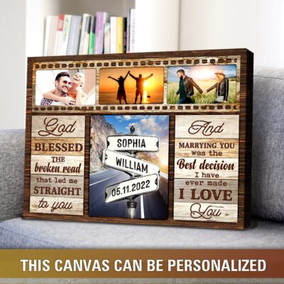 gift ideas for wedding anniversary customized couple photo canvas wall art 02