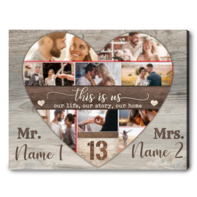 Gift For Couple For 13th Wedding Anniversary This Is Us Wall Art