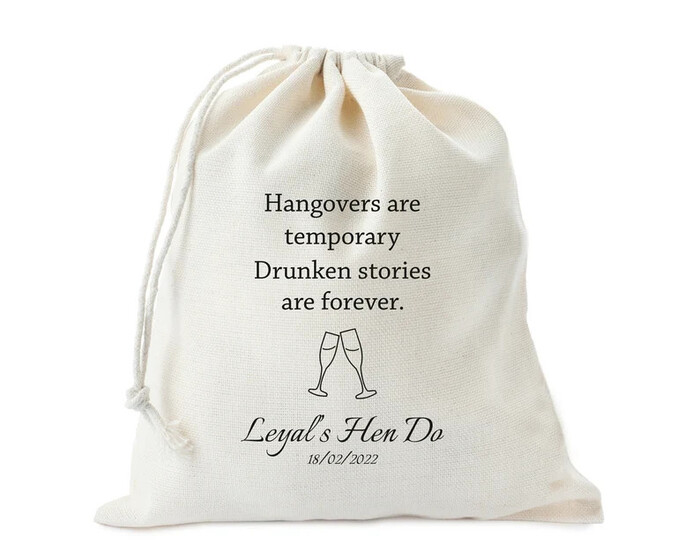 Hangover Kit Canvas Bags