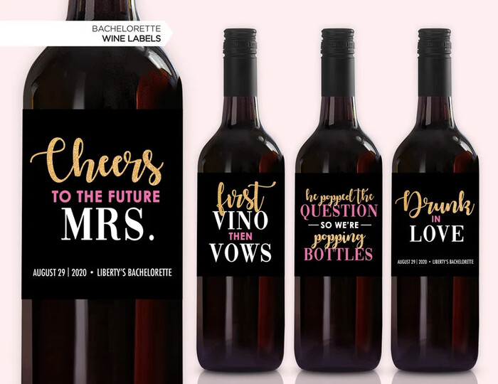 Bachelorette Wine Label