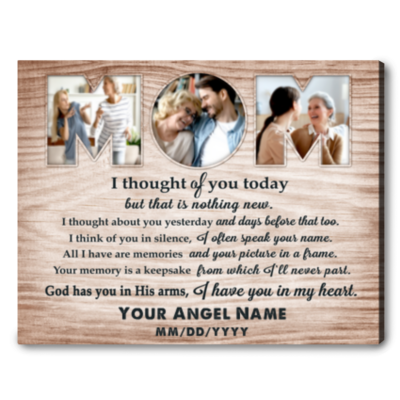 memorial gift for loss of mother custom remembrance photo gift idea 01