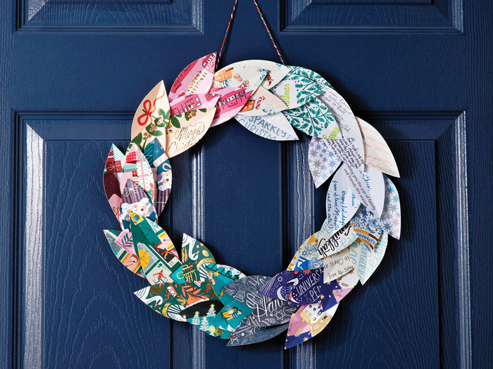 DIY Card Wreath - Homemade Bridal Shower Gifts