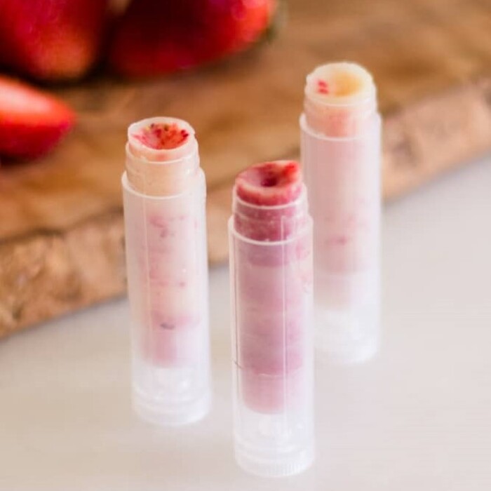 Homemade Strawberry Lip Balm