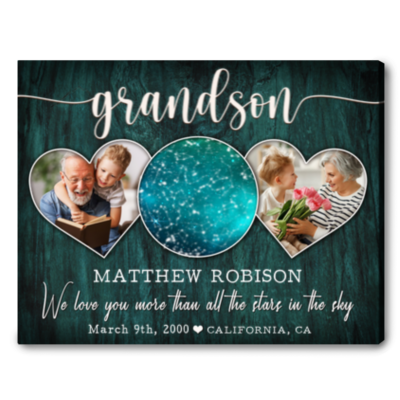 custom canvas star map gift ideas for grandson