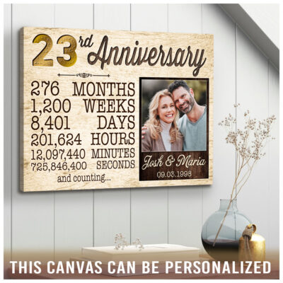 Custom 23rd Year Anniversary Unique Gift Happy Wedding Gift Ideas For Wife For Husband02