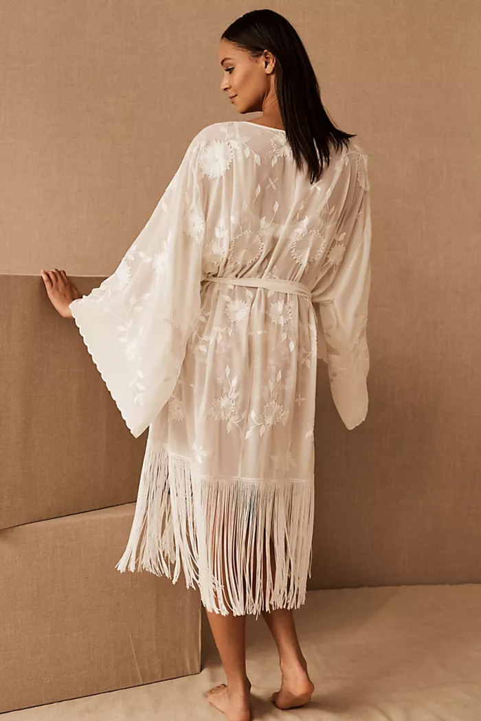 Luxury Bridal Shower Gifts - Stylish Fringe Robe