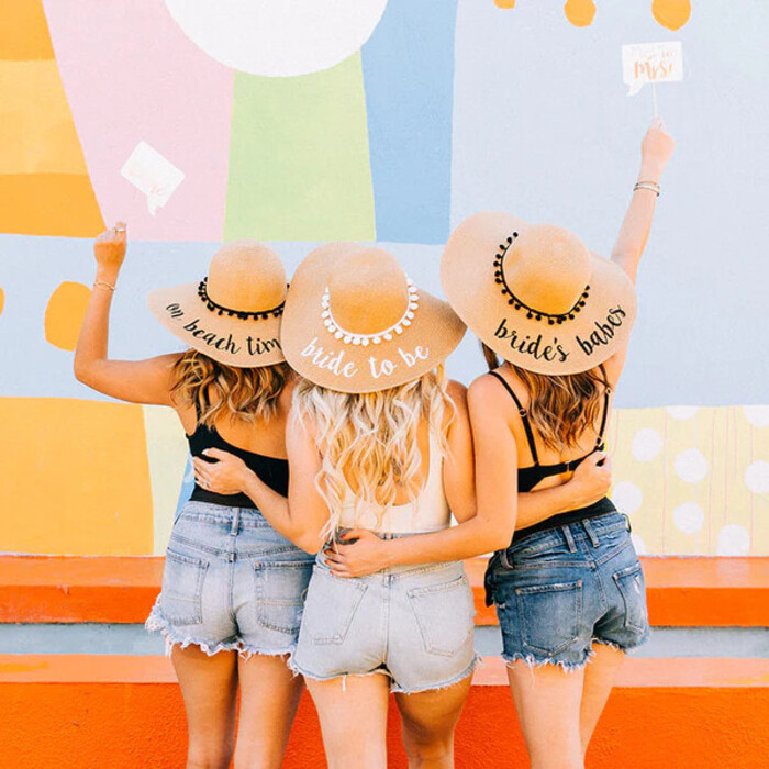 Bachelorette Party Sun Hat Favors