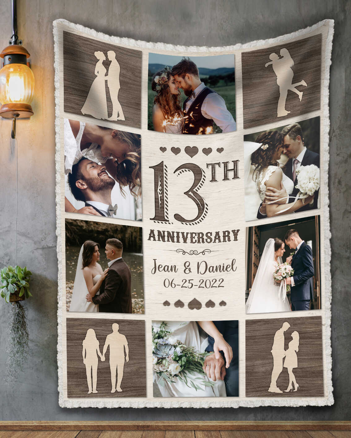 Personalized Wedding Anniversary Gift For Couple Blanket For