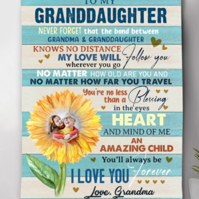 meaningful gifts for granddaughter from grandmother photo custom blanket