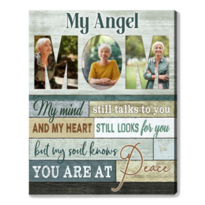 personalized memorial gifts for loss of mom print canvas