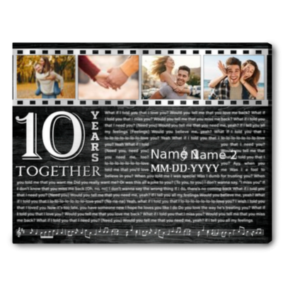Customized 10 Years Anniversary Gift For Couple Anniversary Gift For Wife For Husband Ideas