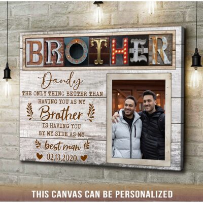 Custom Canvas Gift For Wedding Of Brother Wall Decor 01