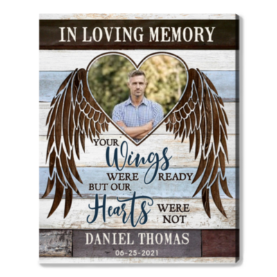personalized memorial photo gift ideas print canvas