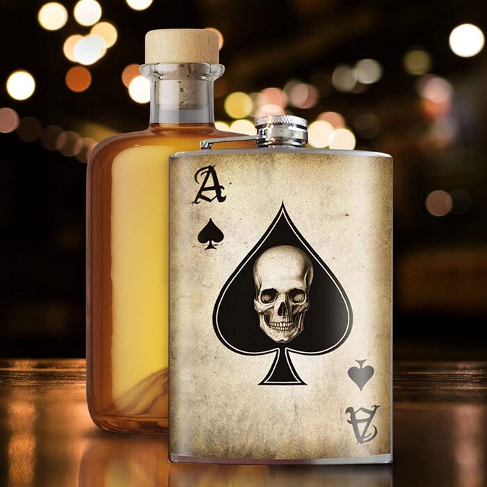 Stainless Steel Flask (Ace Of Spades)