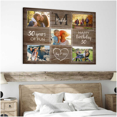 Best Personalized Gift For Birthday Photo Collage Canvas Print