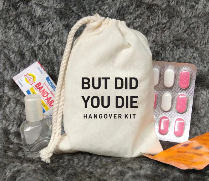 Bachelor Party Hangover Bag, Groomsmen Favors