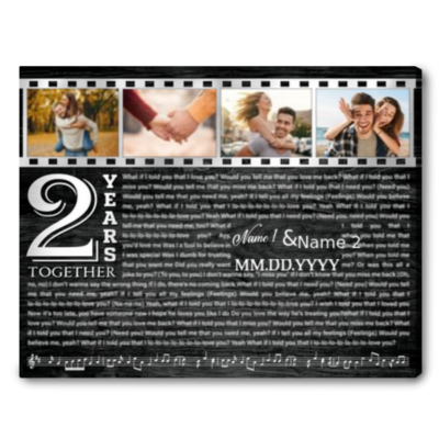Customized 2 Years Anniversary Gift For Her For Him Wedding Gift For Couple Ideas