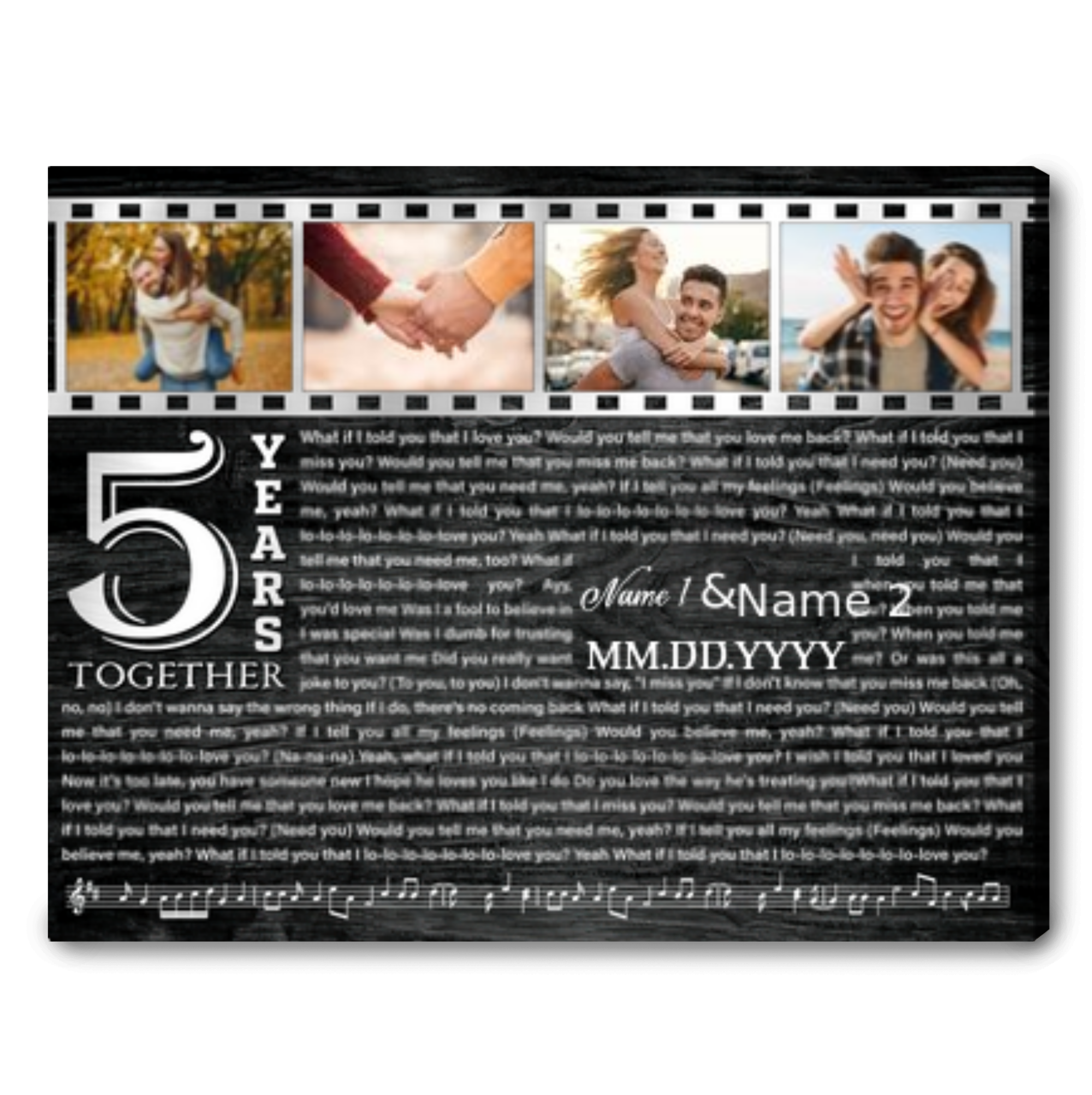 Customized 5 Years Anniversary Gift For Him For Her Wedding Gift For Couple Ideas