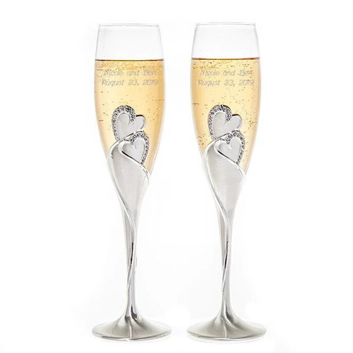 Pair Of Champagne Flutes 