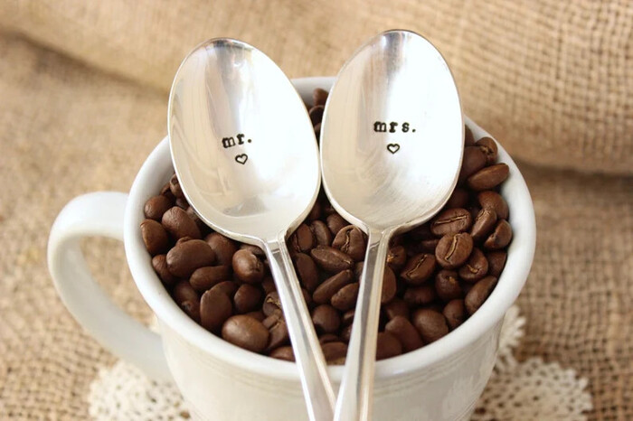 Mr. And Mrs. Coffee Spoons - bridal shower gift ideas