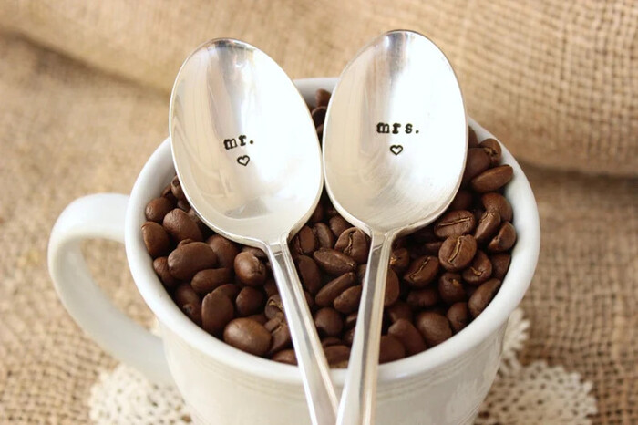 Mr. And Mrs. Coffee Spoons - Bridal Shower Gift Ideas