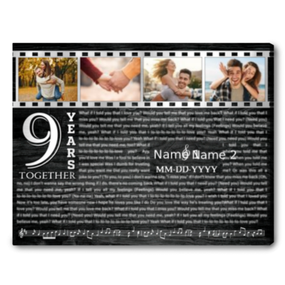 Customized 9 Year Anniversary Gift Wedding Gift For Wife For Husband Ideas