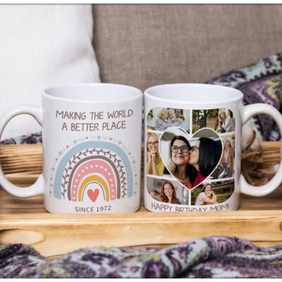 happy 50th birthday mom from daughter personalized mug with photo 01