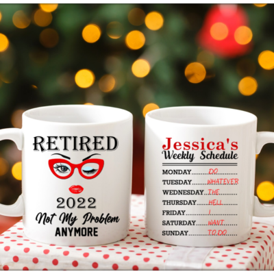 unique retorement gift for women personalized name mug