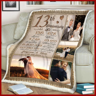 Best Gift For Anniversary Custom Photo BLanket For Marriaged Couple 02