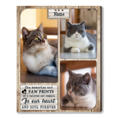 cat memorial gifts personalized pet portrait canvas wall art 01