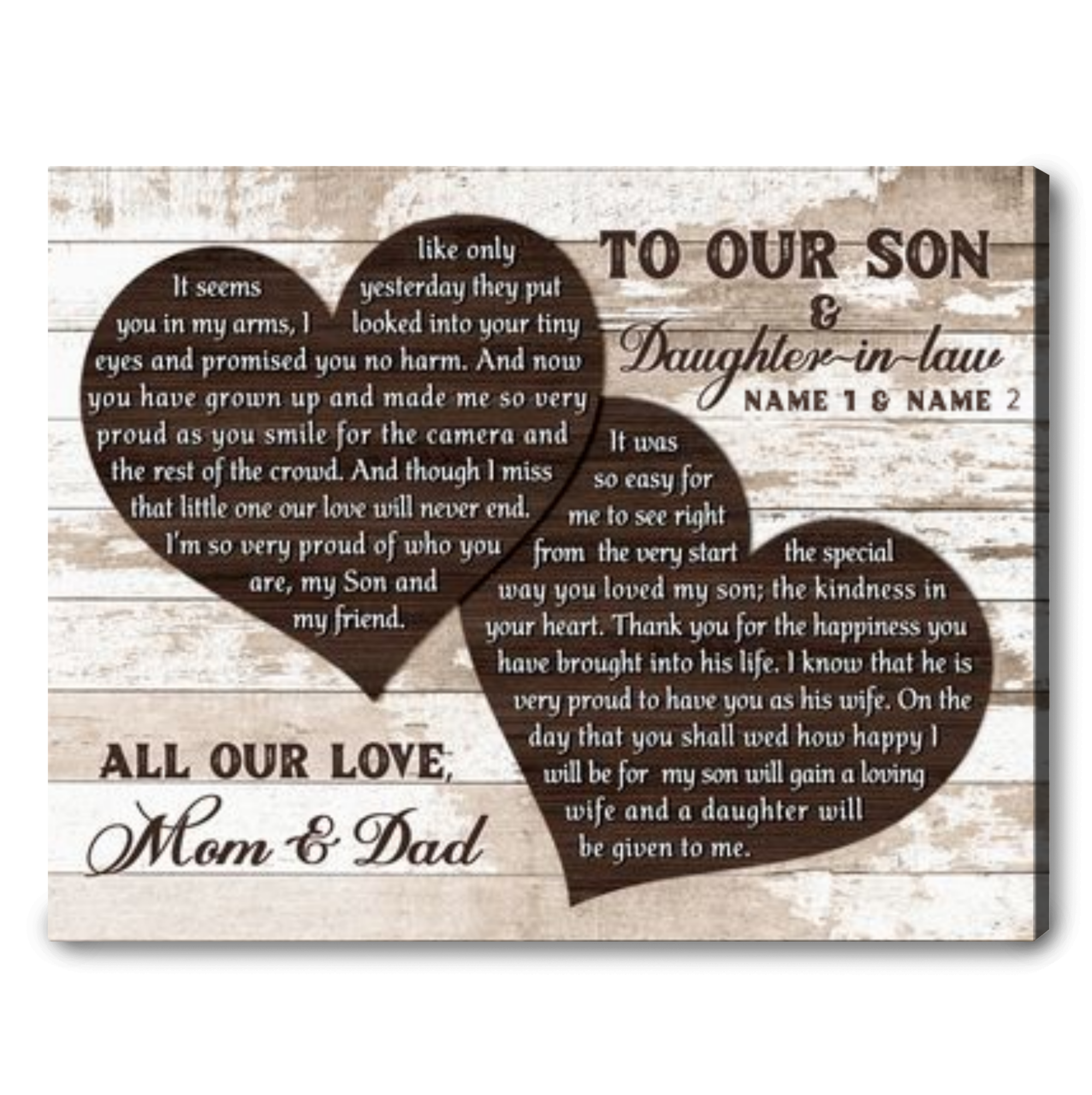 wedding gift for son and daughter in law personalized gift 01