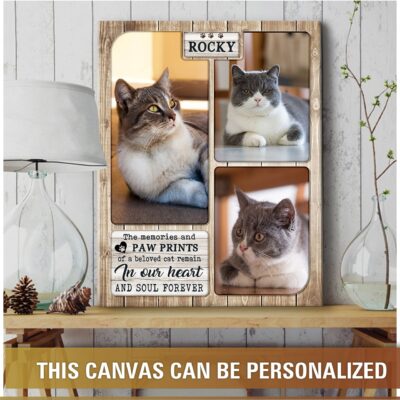 cat memorial gifts personalized pet portrait canvas wall art 02