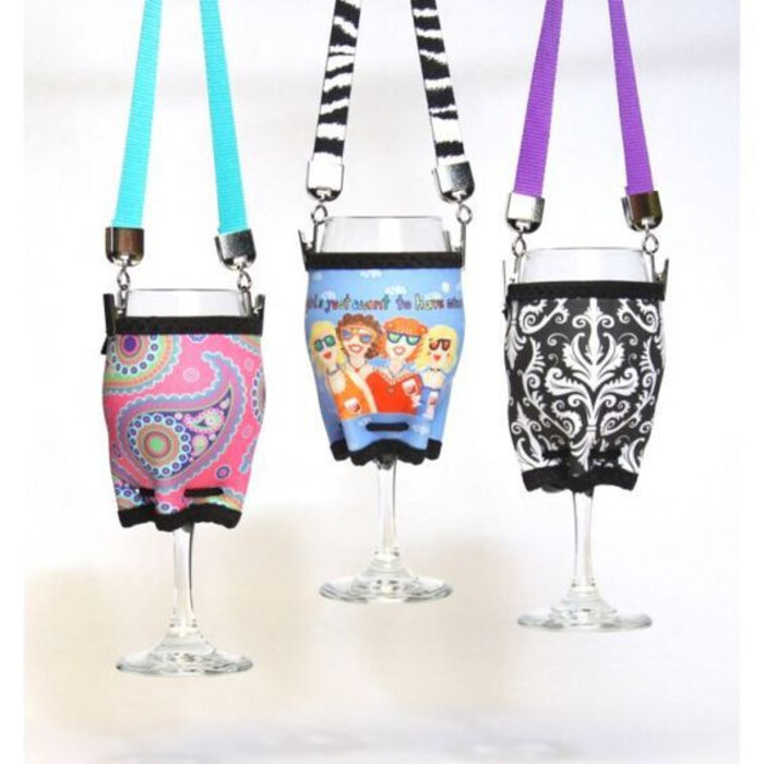 Wine Glass Holder Necklace - funny bridal shower gifts
