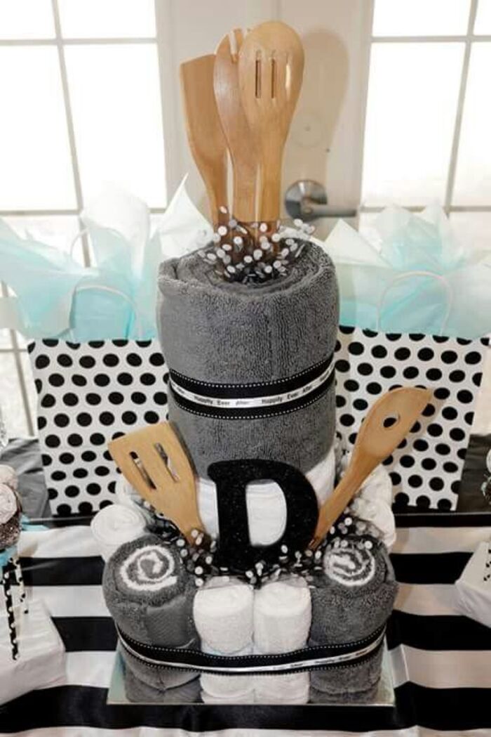 Bridal Shower Towel Cake Gift 